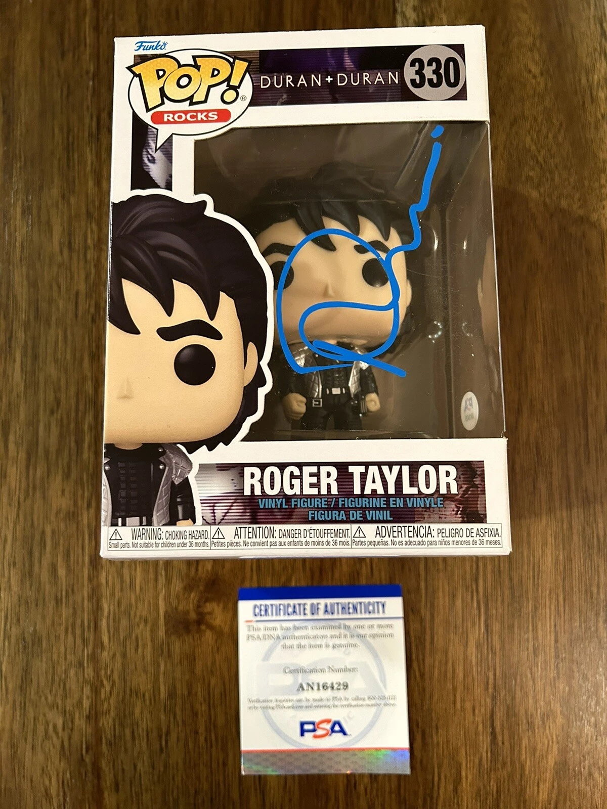 Roger Taylor ‘Duran Duran’ Signed Autograph Funko Pop PSA COA Drummer
