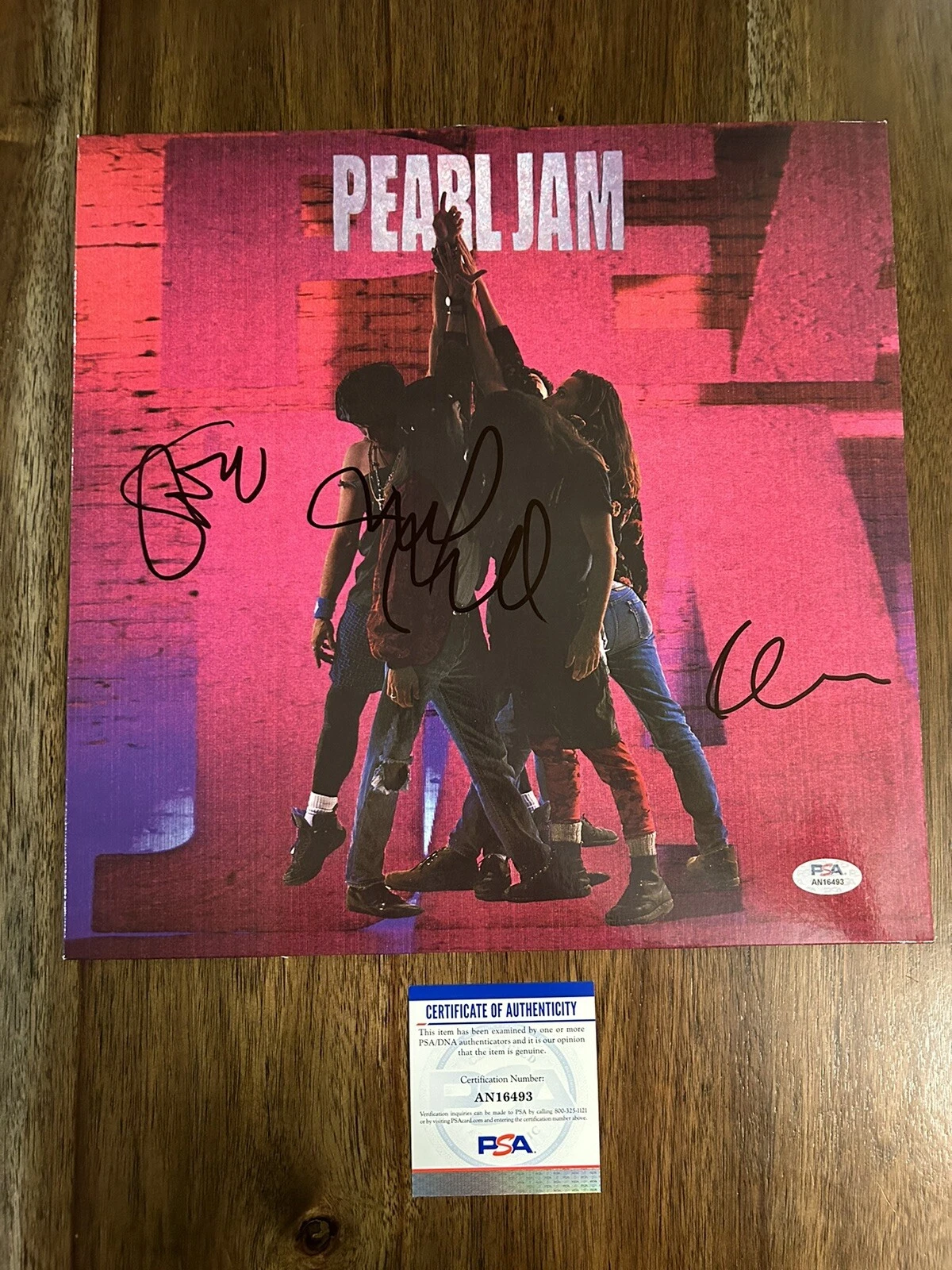 Mike McCready ‘Pearl Jam’ Signed Autograph ‘Ten’ Vinyl PSA Album
