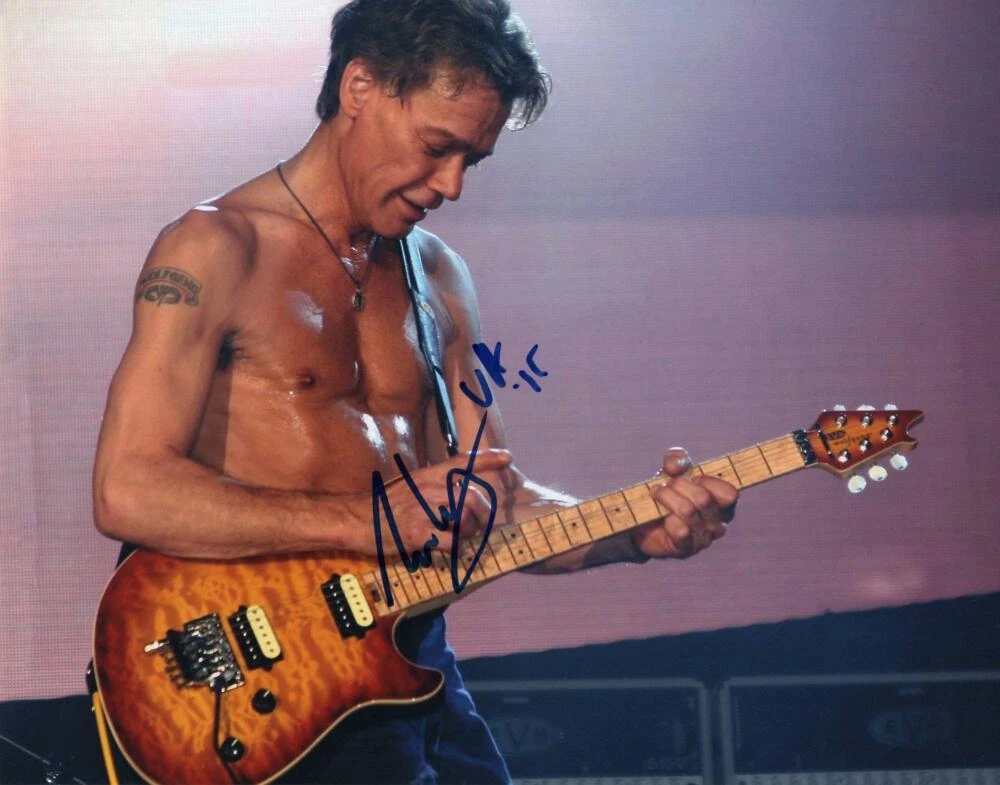 Eddie Van Halen Signed Autograph 11x14 Photo - 1984 5051 OU812 w/ JSA COA