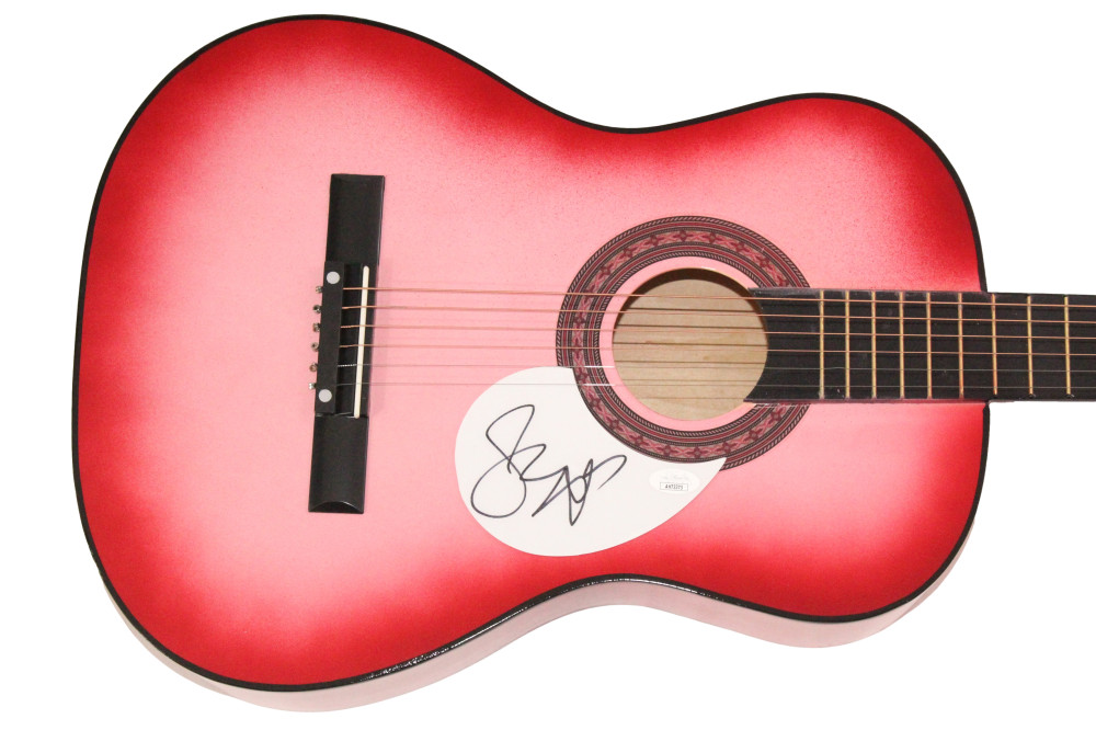 SZA Solana Rowe Signed Autograph Pink Acoustic Guitar - Ctrl SOS w/ JSA COA
