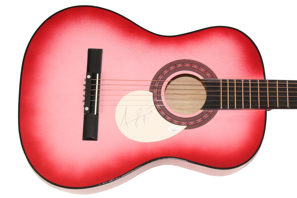 Amy Grant Signed Autograph Pink Acoustic Guitar - Age to Age Unguarded JSA COA
