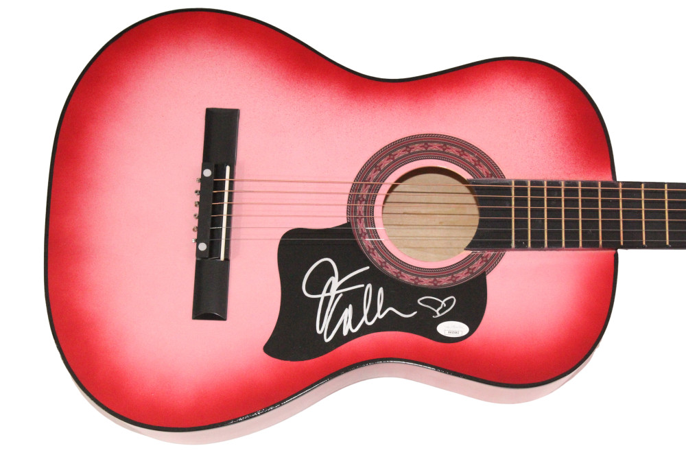 Judy Collins Signed Autograph Pink Acoustic Guitar - Wildflowers w/ JSA COA
