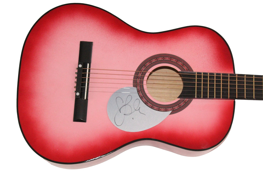 P!nk Signed Autograph Full Size Pink Acoustic Guitar - Missundaztood w/ JSA COA
