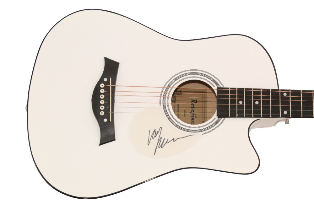 Van Morrison Signed Autograph Acoustic Guitar - Wavelength Moondance w/ JSA COA
