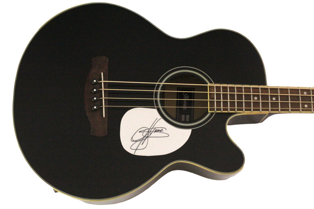 Gene Simmons KISS Signed Autograph Ibanaz Acoustic Bass Guitar Destroyer JSA COA
