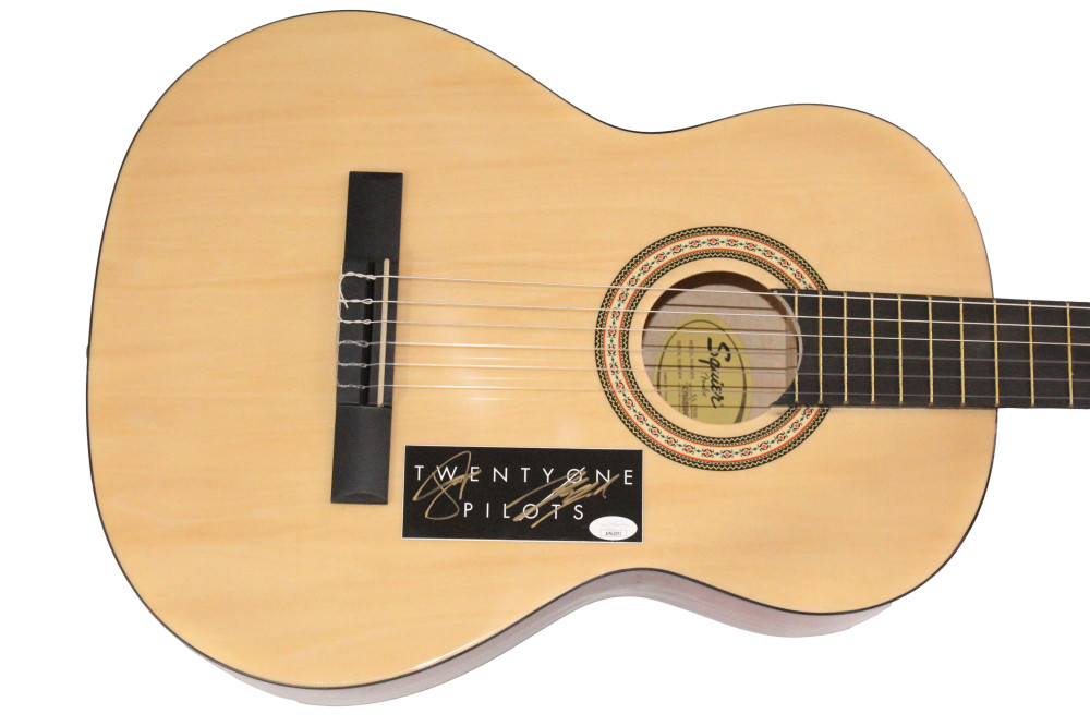 Twenty One Pilots Band Signed Autograph Fender Acoustic Guitar w/ JSA COA
