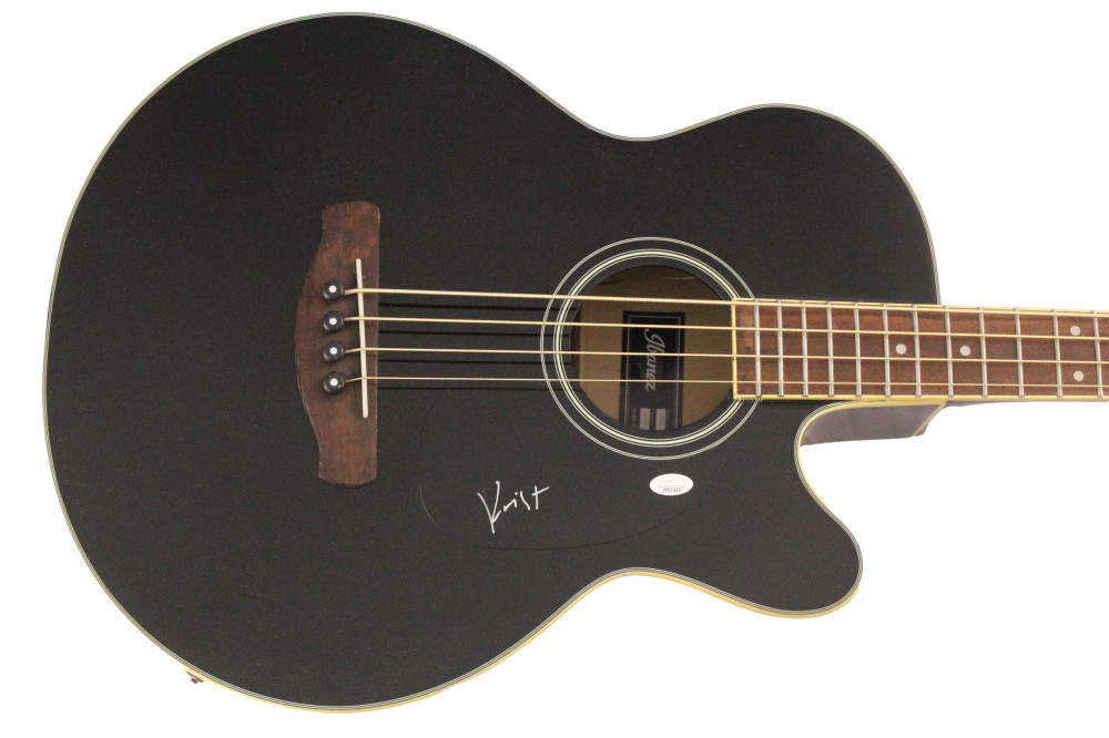 Krist Novoselic Nirvana Signed Autograph Ibanaz Acoustic Bass Guitar - JSA COA
