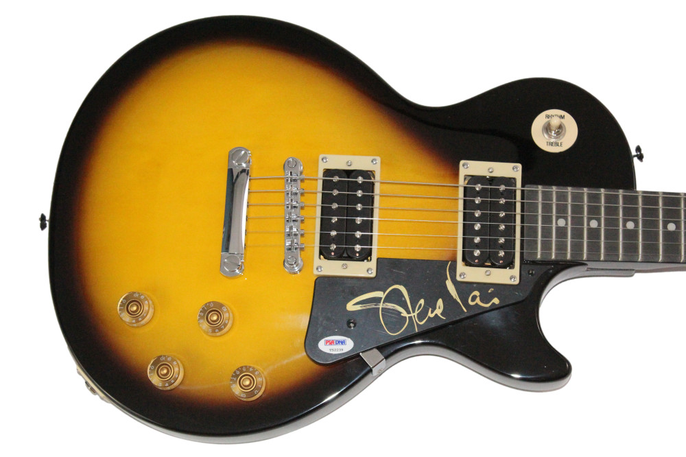 Steve Vai Signed Autograph Gibson Epiphone Les Paul Guitar Whitesnake w/ PSA COA
