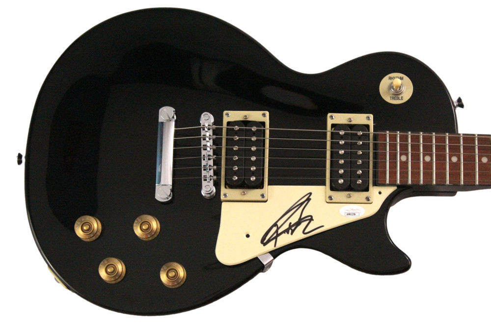 Richard Fortus Signed Autograph Black Gibson Epiphone Les Paul Guitar w/ JSA COA

