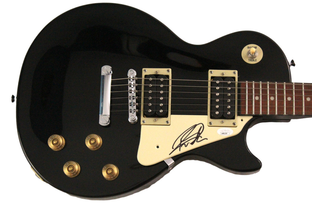 Richard Fortus Guns N Roses Signed Autograph Black Epiphone Les Paul Guitar JSA
