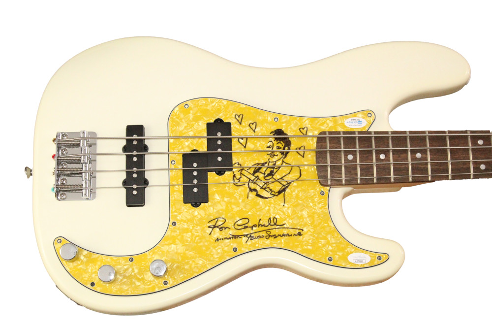 Ron Campbell Signed Autograph Fender Guitar Beatles Original Art Sketch JSA COA