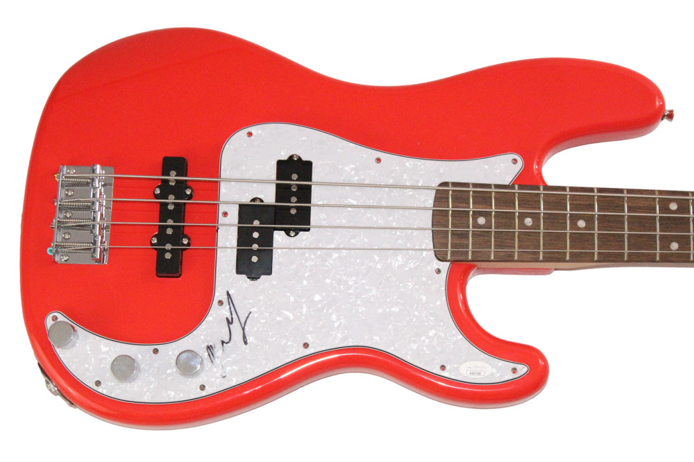 Mike Gordon Phish Signed Autograph Red Fender Electric Bass Guitar Junta JSA COA