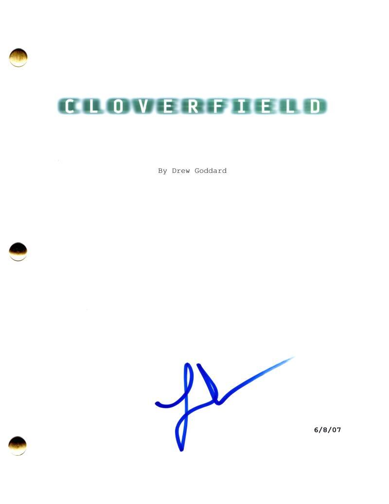 Lizzy Caplan Signed Autograph Cloverfield Full Movie Script - by JJ Abrams