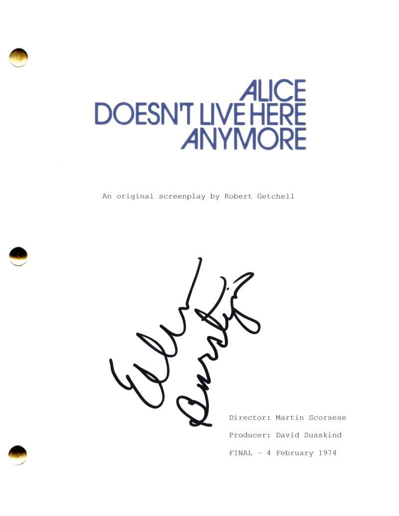 Ellen Burstyn Signed Autograph Alice Doesn't Live Here Anymore Full Movie Script