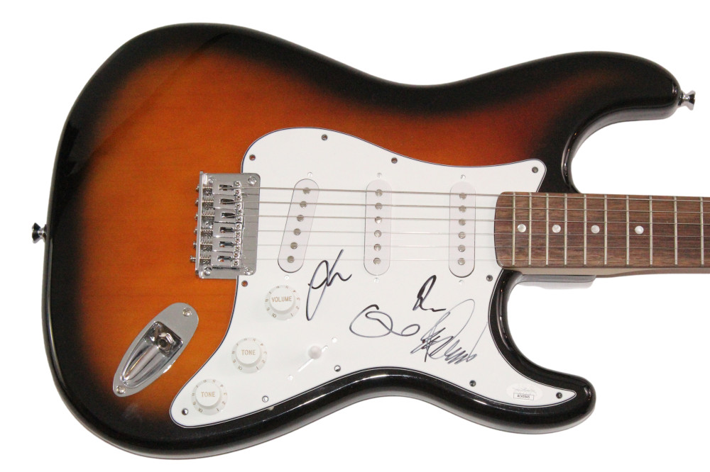 Glass Animals Full Band Signed Autograph Fender Electric Guitar w/ JSA COA