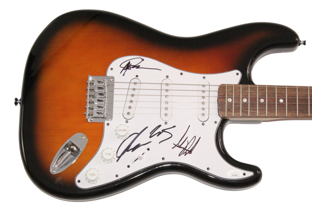 Underoath Band x4 Signed Autograph Fender Electric Guitar w/ JSA COA