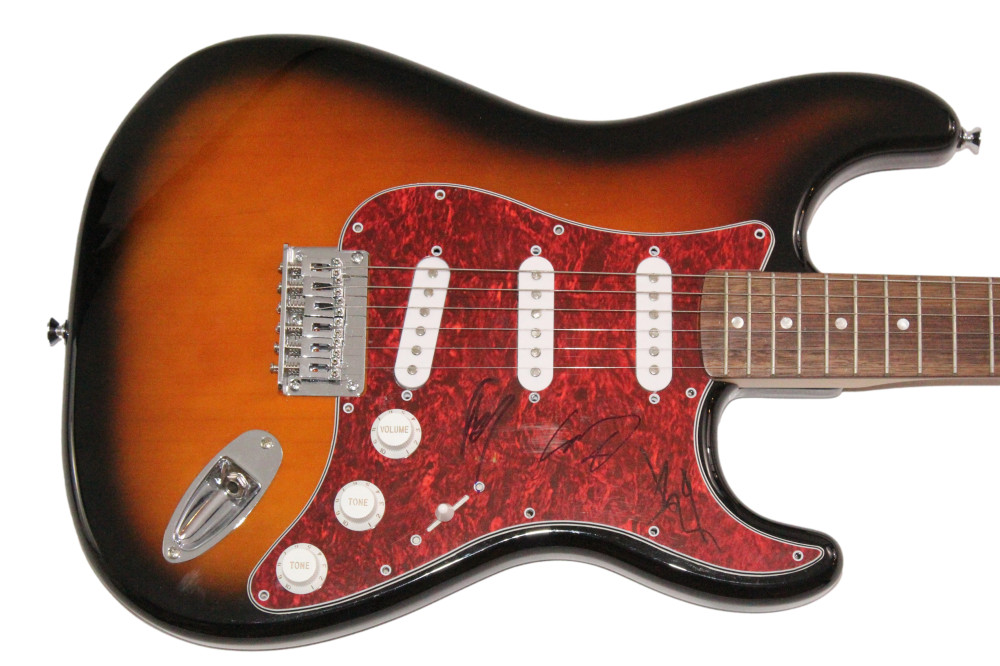 Slipknot Band Signed Autograph Fender Guitar - Corey Taylor Jim Root & Mick JSA