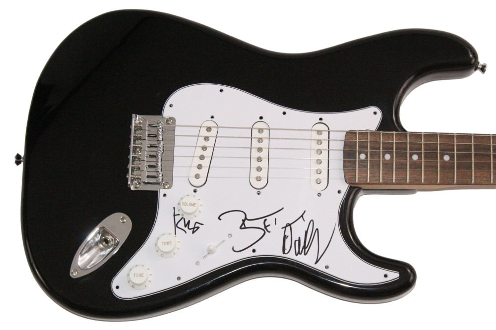 The Killers Band Signed Autograph Blk Fender Guitar - Brandon Flowers +2 JSA COA