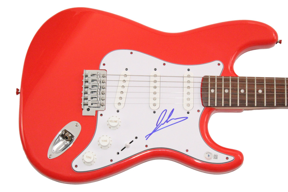 John Rzeznik Goo Goo Dolls Signed Autograph Red Fender Guitar - Beckett COA
