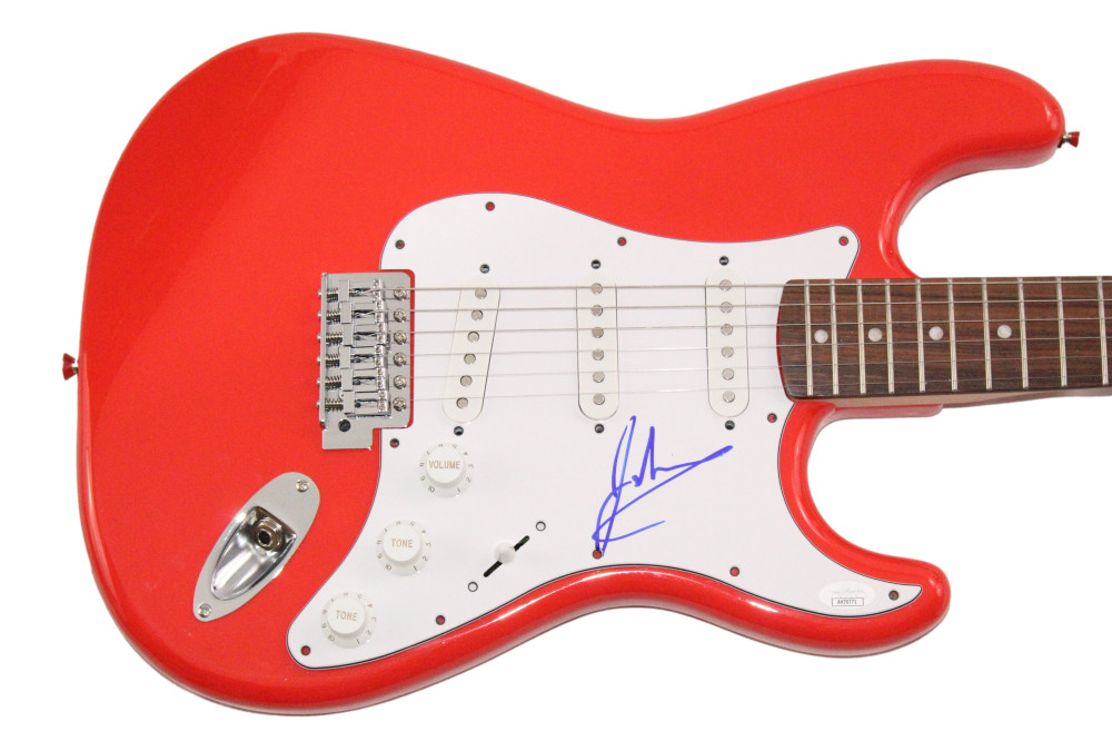 Johnny Rzeznik Goo Goo Dolls Signed Autograph Red Fender Electric Guitar JSA COA