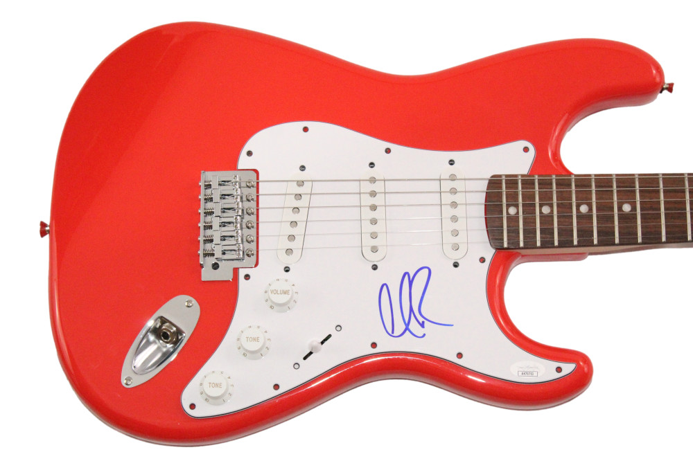 Marc Roberge OAR Of A Revolution Signed Autograph Red Fender Guitar w/ JSA COA