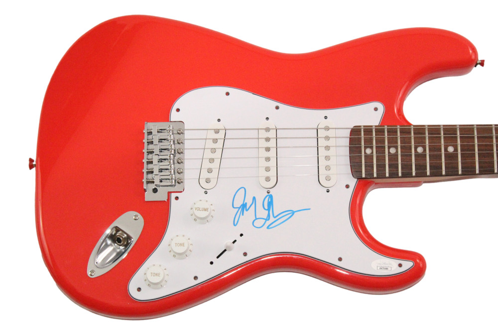 Jack Johnson Signed Autograph Red Fender Electric Guitar - On and On w/ JSA COA