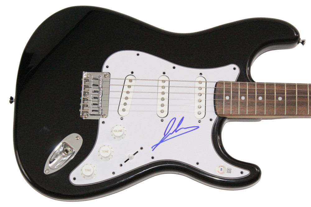 John Rzeznik Goo Goo Dolls Signed Autograph Black Fender Guitar - Beckett COA