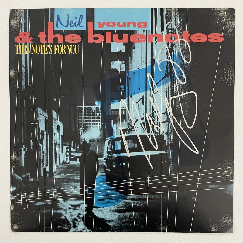 Neil Young Signed Autograph 12x12 Album Insert This Note's For You w/ JSA COA
