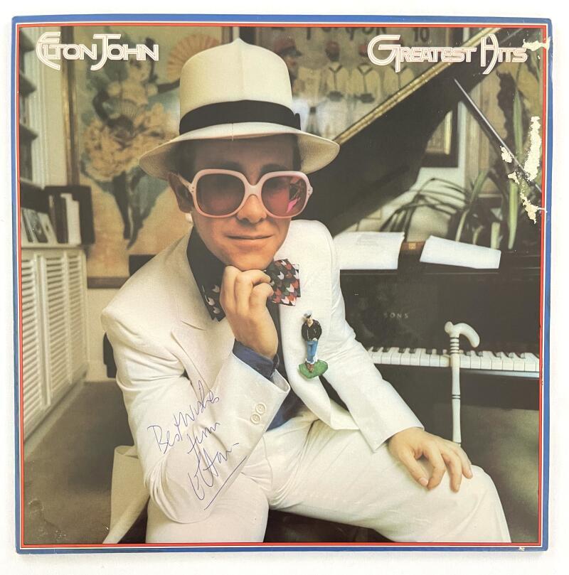 Sir Elton John Signed Autograph Album Vinyl Record Greatest Hits w/ JSA COA