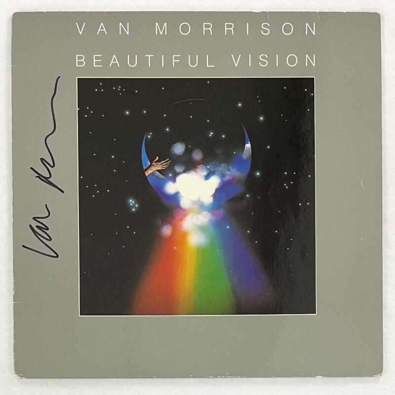 Van Morrison Signed Autograph Album Vinyl Record LP Beautiful Vision - JSA COA