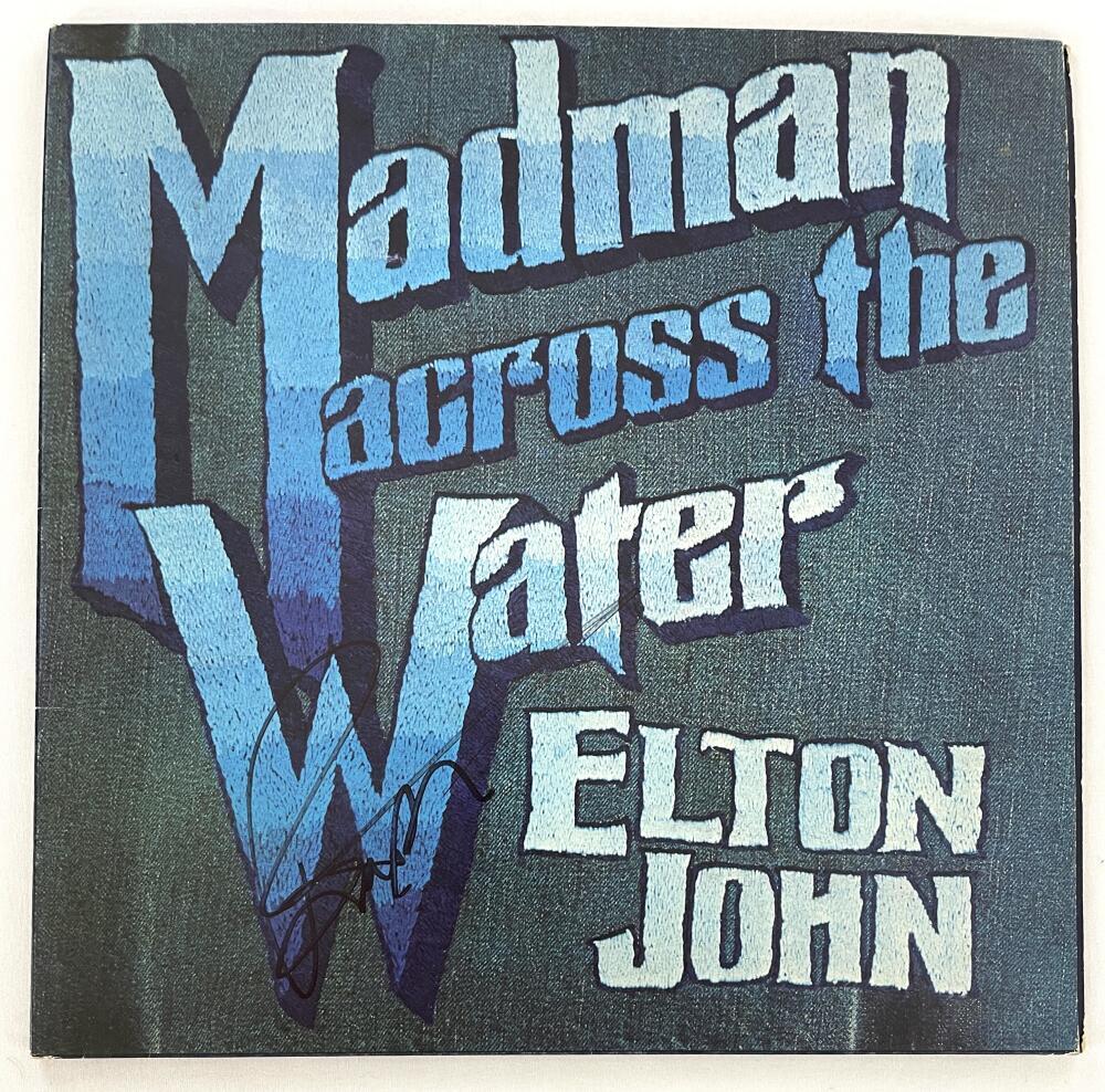 Bernie Taupin Signed Autograph Album Elton John Madman Across the Water JSA COA