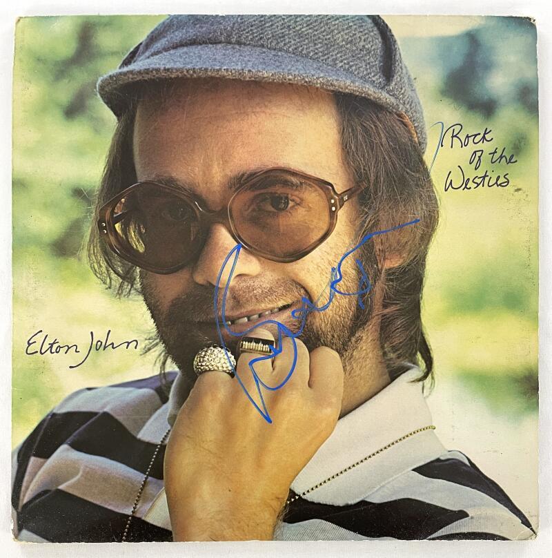 Bernie Taupin Signed Autograph Album Vinyl Record LP Elton John Rock Westies JSA