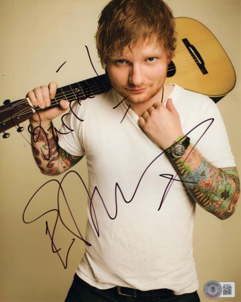 Ed Sheeran Signed Autograph 8x10 Photo - Plus Multiply Autumn Variations Beckett