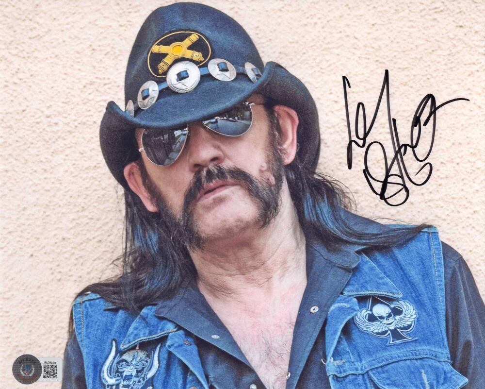 Lemmy Kilmister Motorhead Signed Autograph 8x10 Photo w/ Beckett COA