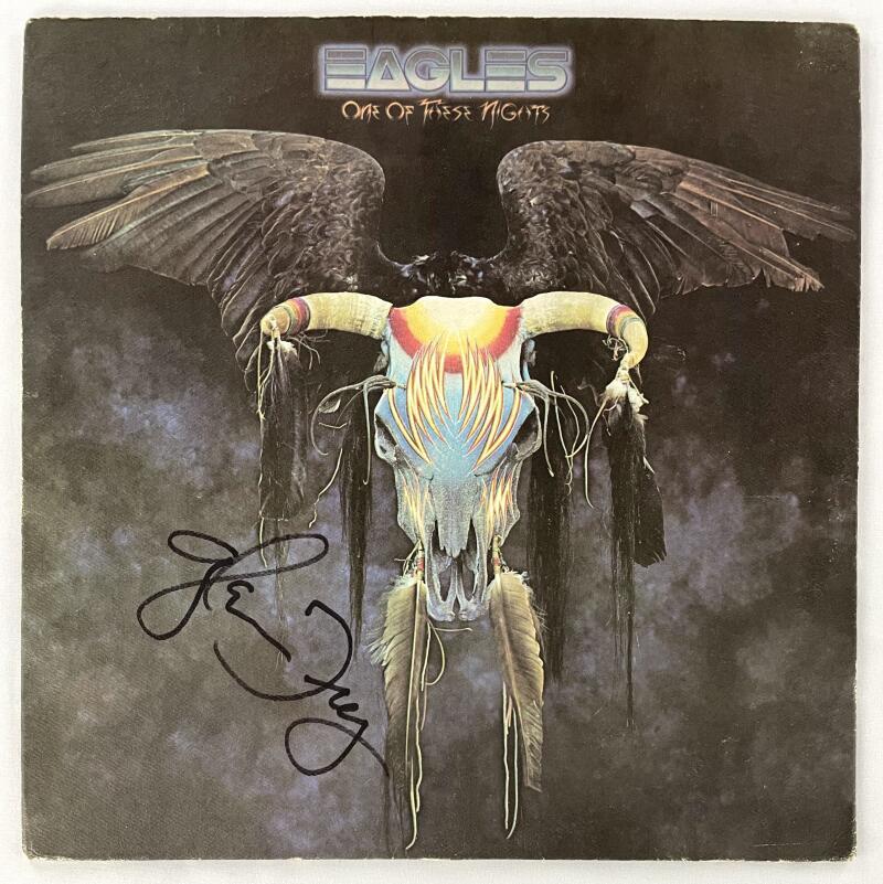 Glenn Frey Eagles Signed Autograph Album Vinyl Record LP One of These Nights BAS