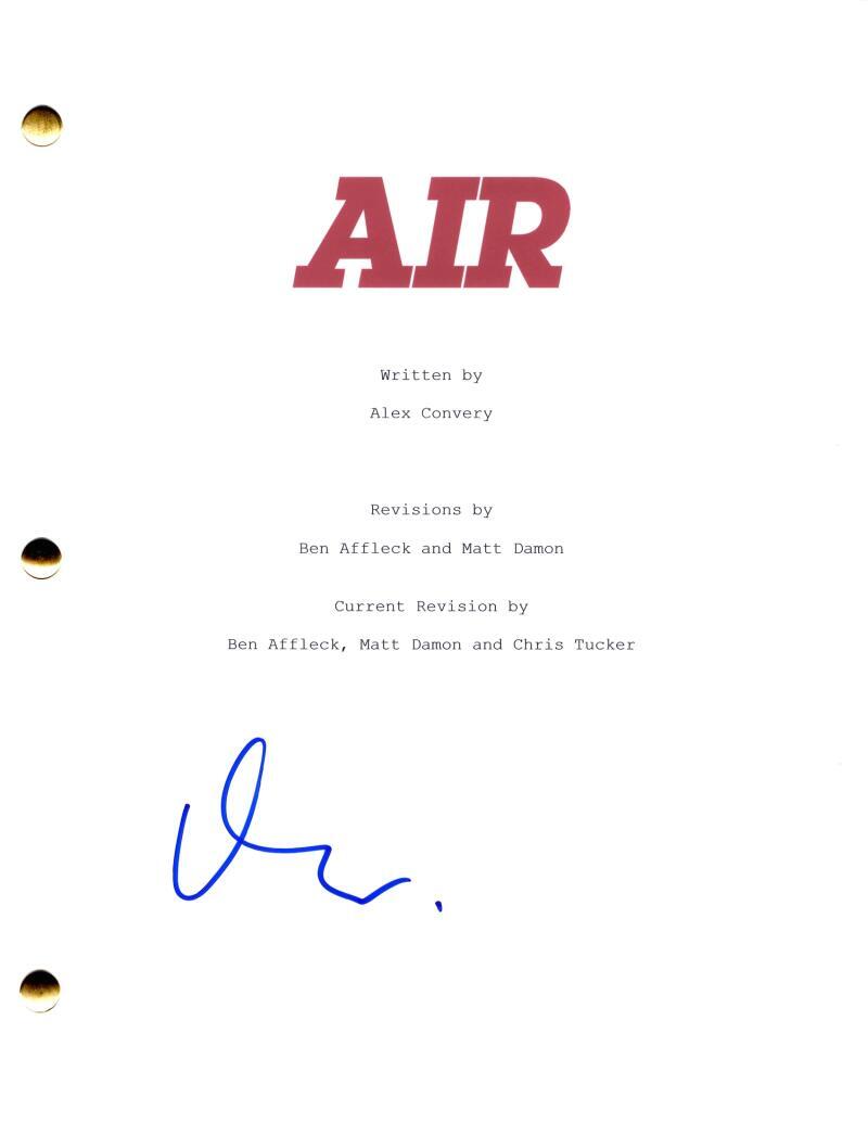 Matt Damon Signed Autograph Air Movie Script Screenplay - Costarring Ben Affleck