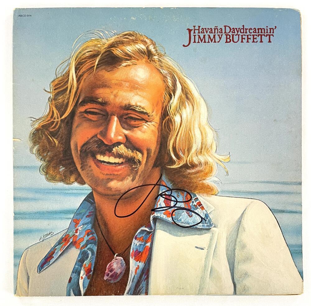 Jimmy Buffett Signed Autograph Album Vinyl Record LP Havana Daydreamin' JSA COA