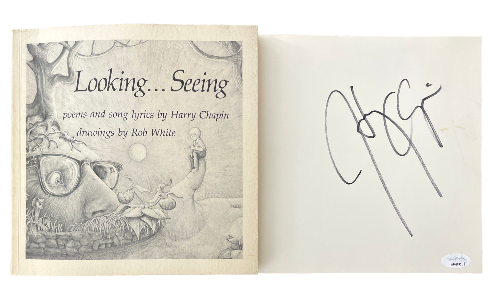 Harry Chapin Signed Autograph Looking ... Seeing Poem & Lyrics Book - JSA COA