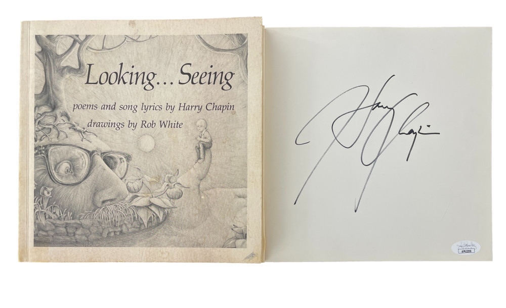 Harry Chapin Signed Autograph Looking ... Seeing Book Cats in the Cradle JSA COA