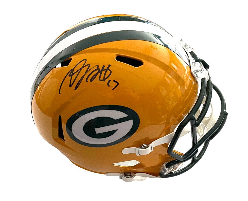 Davante Adams Signed Autograph Green Bay Packers Full Size Helmet w/ Beckett COA