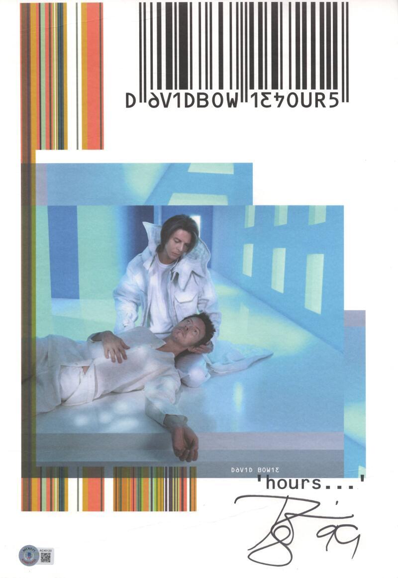 David Bowie Signed Autograph 12x18 Concert Tour Poster Hours w/ Beckett COA