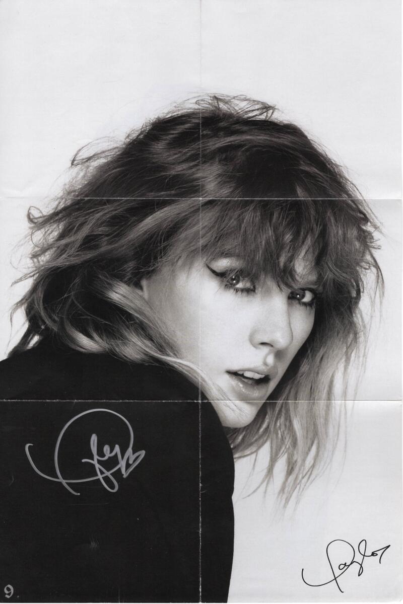 Taylor Swift Signed Autograph DOUBLE SIGNED Folded CD Promo Poster w/ JSA COA