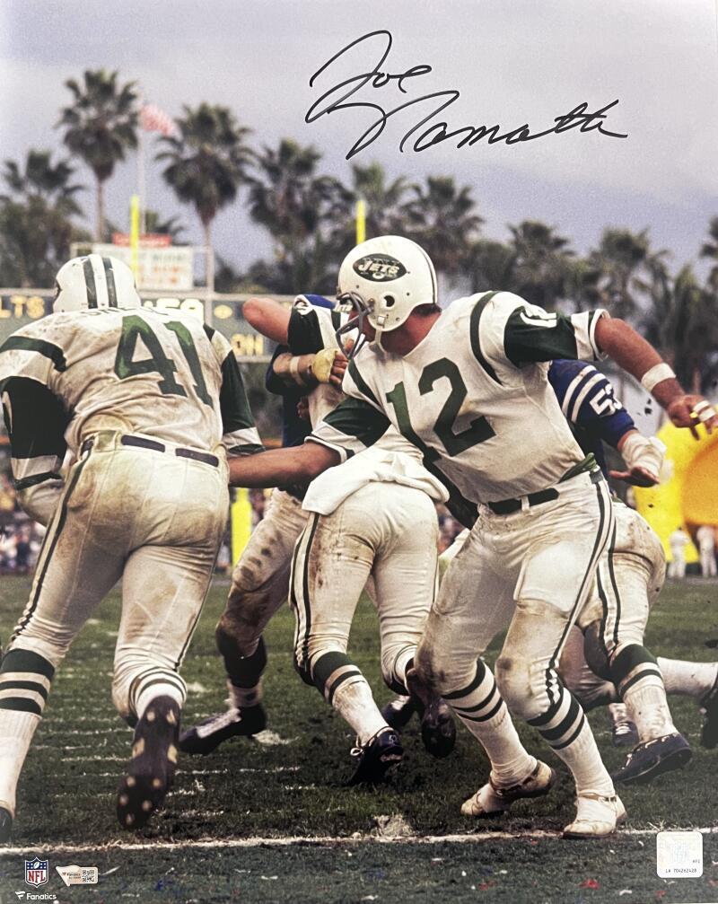 Joe Namath Signed Autograph 16x20 Photo Poster - New York Jets w/ Fanatics COA