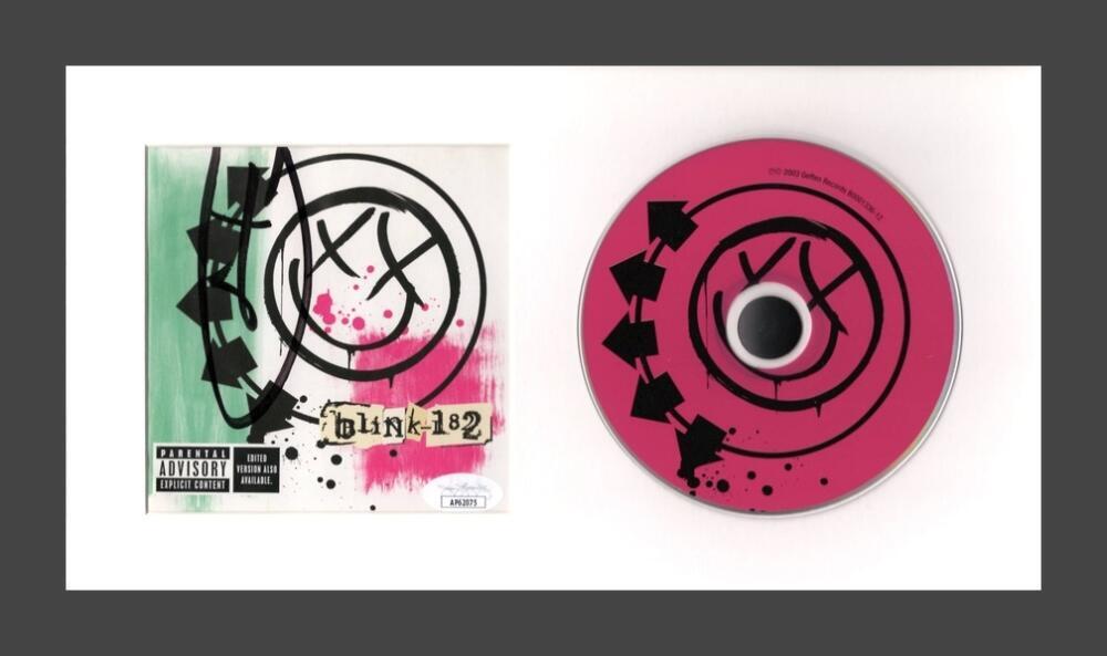 Tom DeLonge Signed Autograph Blink-182 Framed CD Display - Ready to Hang JSA COA