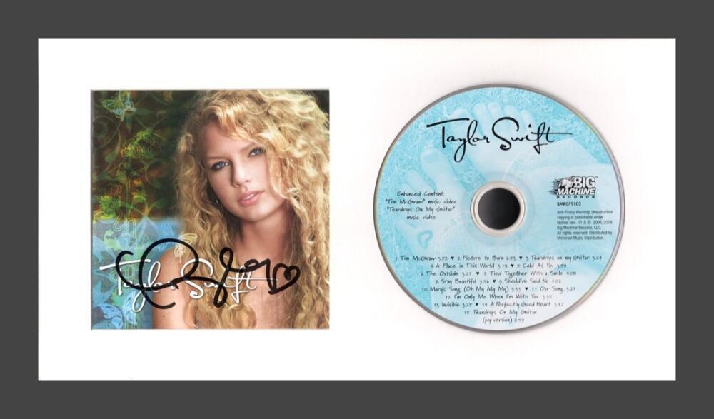 Taylor Swift Signed Autograph Debut Framed CD Display - Ready to Hang! JSA COA