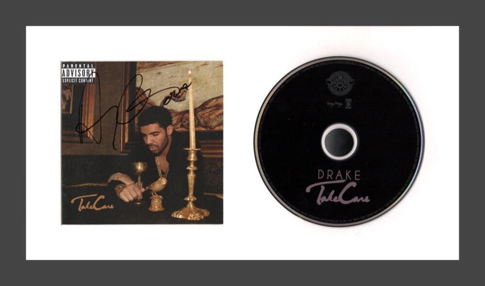 Aubrey Graham Drake Signed Autograph Take Care Framed CD Display w/ JSA COA