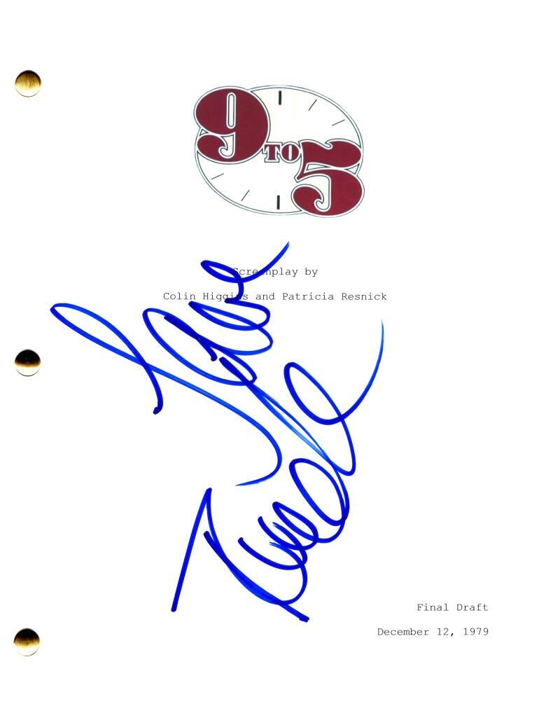 Jane Fonda Signed Autograph 9 to 5 Full Movie Script - Judy Bernly Barbarella