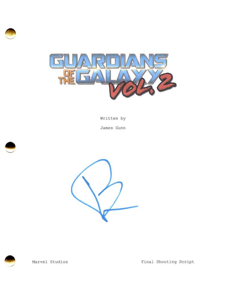 Bradley Cooper Signed Autograph Guardians of the Galaxy Vol 2 Full Movie Script