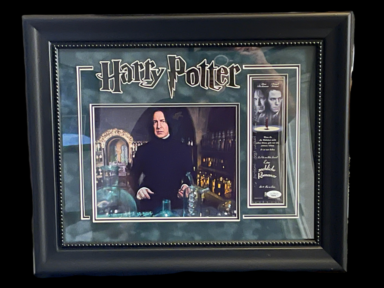 Alan Rickman Harry Potter Severus Snape Signed Autograph Frame Photo Display JSA