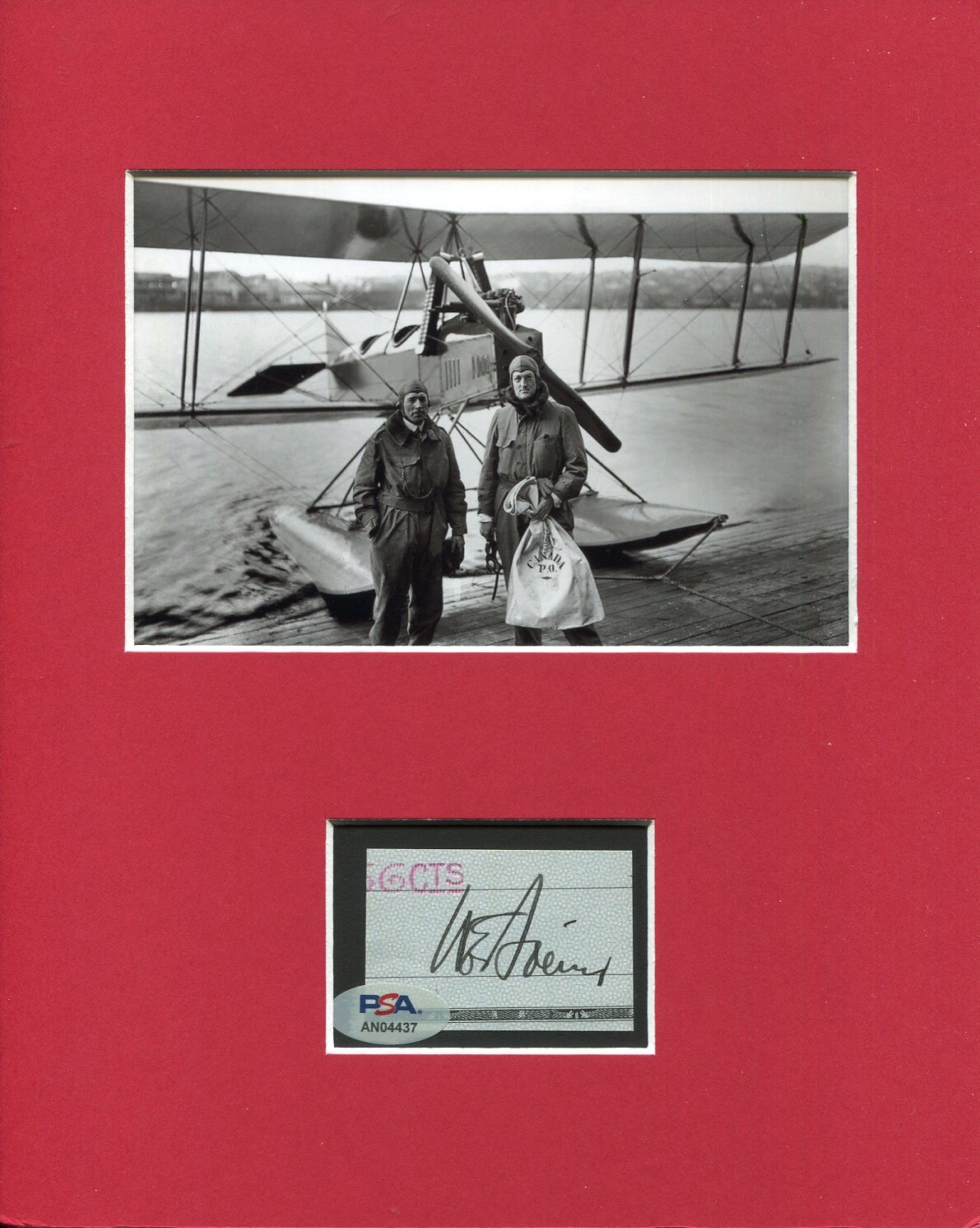 WILLIAM E. BOEING AIRCRAFT AIRLINE FOUNDER & SON SIGNED AUTOGRAPH PHOTO DISPLAY COLLECTIBLE MEMORABILIA